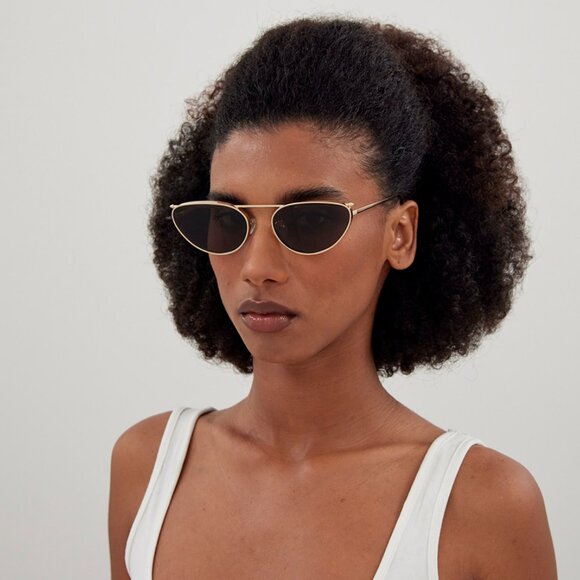NEW AM0424S 004 ALEXANDER MCQUEEN SUNGLASSES SILVER OVAL WOMEN EYEWEAR main image 4